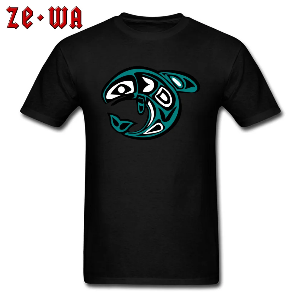  comfortable Tops Tees Retro Short Sleeve Men T-shirts TpicOriginaltitle Customized ostern Day Tops & Tees Round Collar fish 310698 black