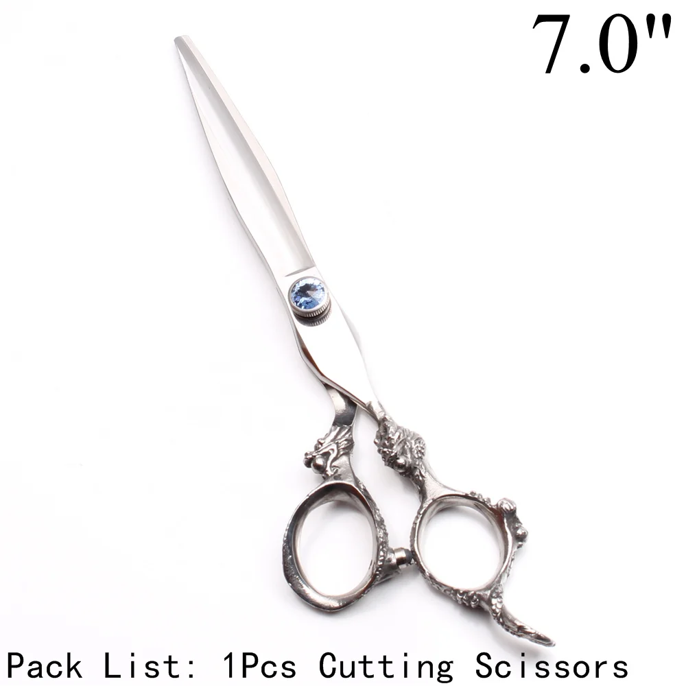 C9107 Lan C 7N 7" 440C Customize Logo Dog Scissors Pet Scissors Straight Scissors Thinninng Shears Professional Grooming Scissors Add Bag C9107 - Цвет: C9107 Lan C 7N