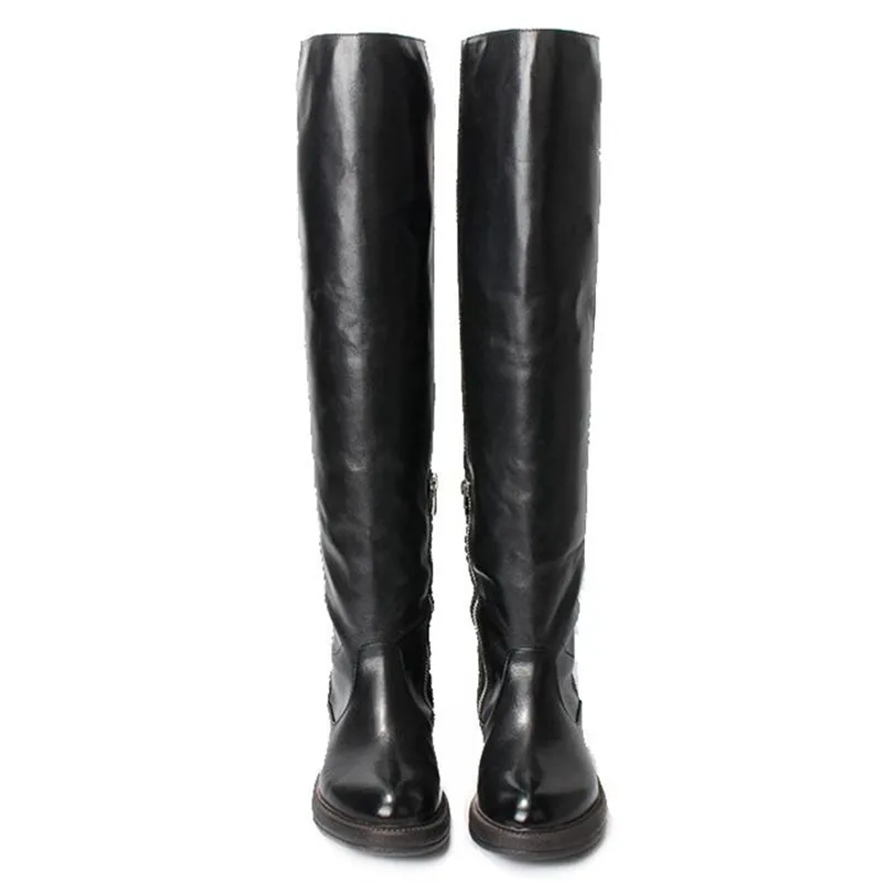 Encima A Genuino Hecho La Plush Negro Alta Del black Mano Jady Invierno Hueco Botas Cuero Las Rodilla Otoño Rosa Negro E Por Muslo De Lining Mujer Mujeres CqawE6tE