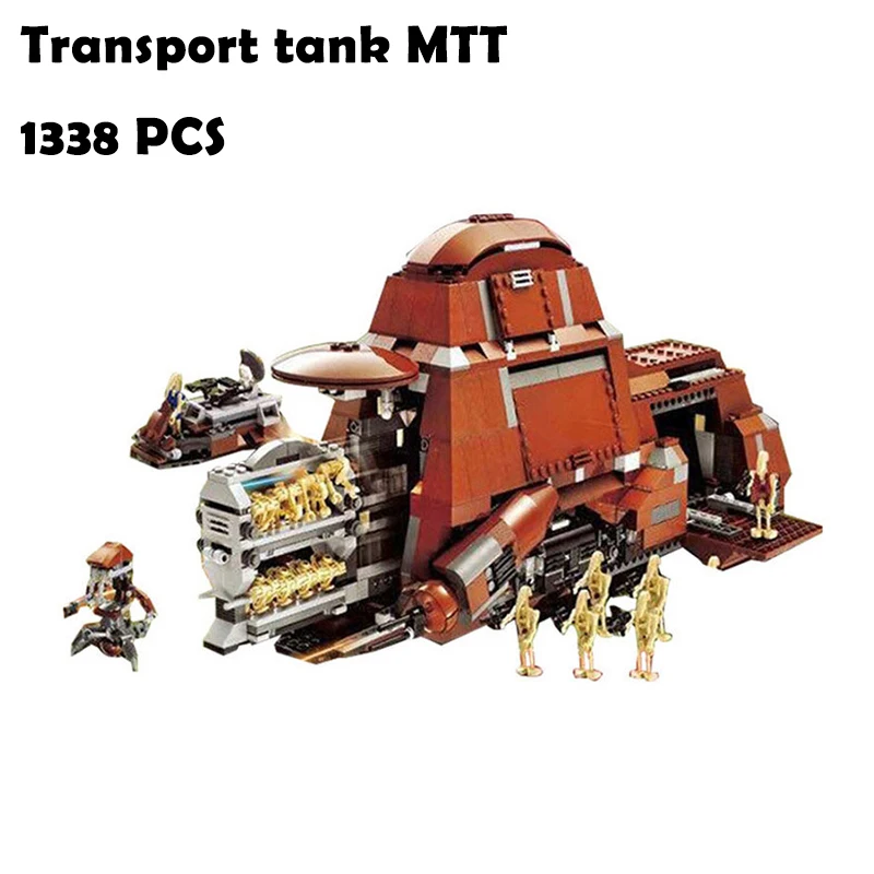 

1338 PCS Star 05069 Model Building Blocks toys Series Wars The Federation Transportation Tank Set MTT Compatible With Lego 7662