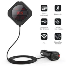 Car FM Transmitter Bluetooth  MP3 Player Dual Car Charger LED Display Stereo Digital PLL Frequency For phone Car Electronics