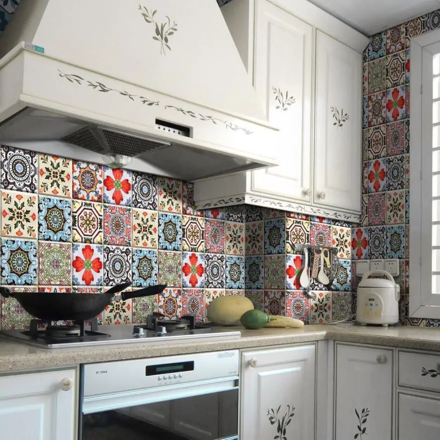 

1Roll Self Adhesive Tile Art Wall Decal Sticker DIY Kitchen Bathroom Decor Vinyl drop shipping Q31 30+