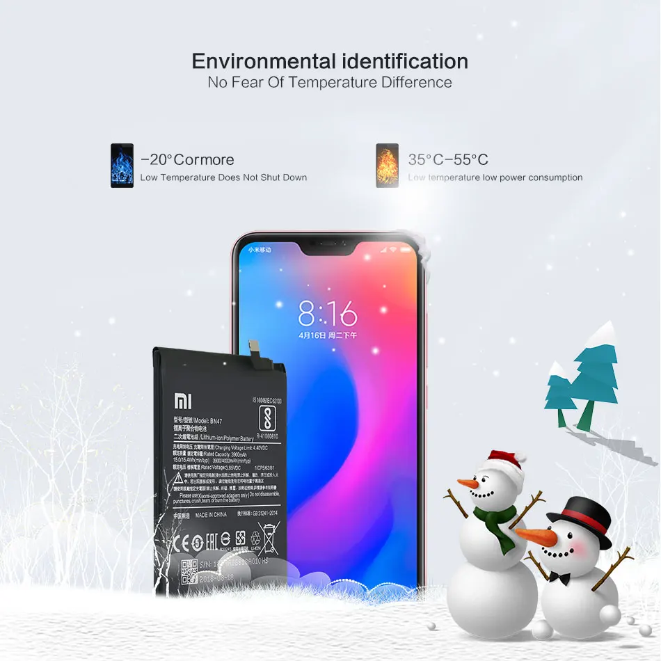 Сменный аккумулятор Xiao mi BN47 для Xiao mi Red mi 6 Pro/mi A2 Lite Емкостью 4000 мАч с бесплатными инструментами