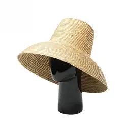 Женская шляпа для путешествия винтажная Праздничная Регулируемая широкая шляпа Высокая мода основа летняя соломенная шляпа Daszek Damski