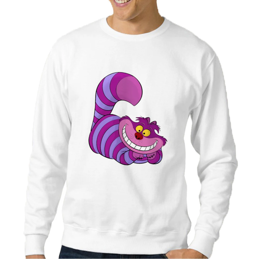 Alice In Wonderland Cheshire Cat Sweatshirt 2018 New Men Fashion Tupac