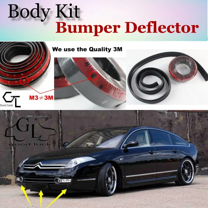 Дефлектор губ на бампер для Citroen C6 2005 ~ 2013 юбка переднего спойлера ДЛЯ TopGear тюнинга