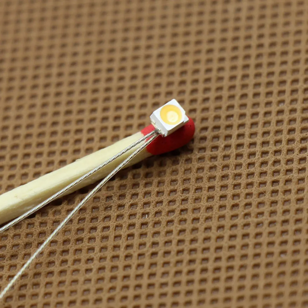 T3528WM 20pcs SMD LED 3528 Pre-wired micro litz PTFE Wire Warm White 3V Light with Free Resistor 3