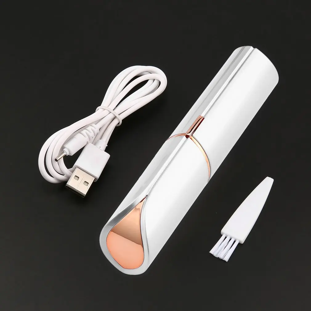 Женское USB перезаряжаемое электрическое безболезненное удаление волос для лица эпилятор для тела губная помада-форма для шеи ног