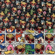 90x145 см мультфильм истеричный мини полиэфирная ткань с принтом Tissu Telas «сделай сам» Лоскутная работа пошив одеял детская скатерть-занавеска мешок для еды