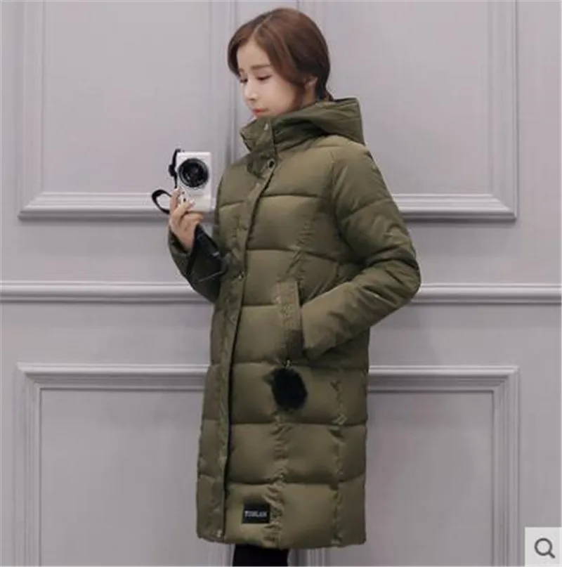 Vestes rouge Chaud Parka Bon army Green Lâche gris Manteau Coton Noir Femmes Moyen Veste Rembourré Mode Hiver rose Porter 6 Outwear Au blanc Neige Couleurs Long 0qSZSC