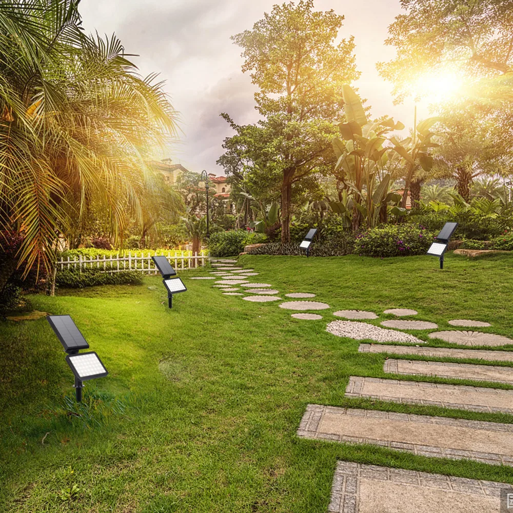 Solar ao ar Impermeável do Diodo Emissor de Luz Solar para Jardim ao ar T sunrise Holofotes Livre Iluminação 50 Leds Ajustável Lâmpada Luz Livre 19 solar lamp light
