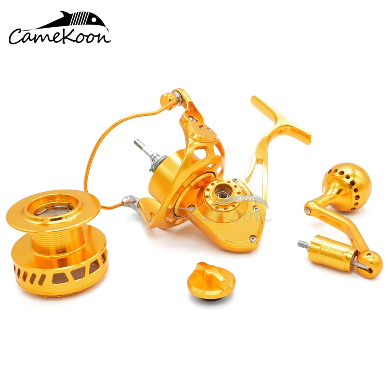 Details about / CAMEKOON WT7000 Spinning Fishing Reel Aluminum Alloy Saltwater Surf Casting Reel