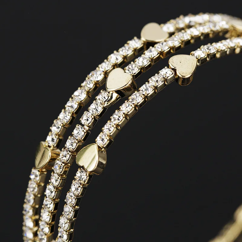 New-Heart-Pendants-Gold-Wedding-Bridal-Bracelet-Bangle-Jewelry-Adjustable-Bangles-Valentine-s-day-Gift-For (2)