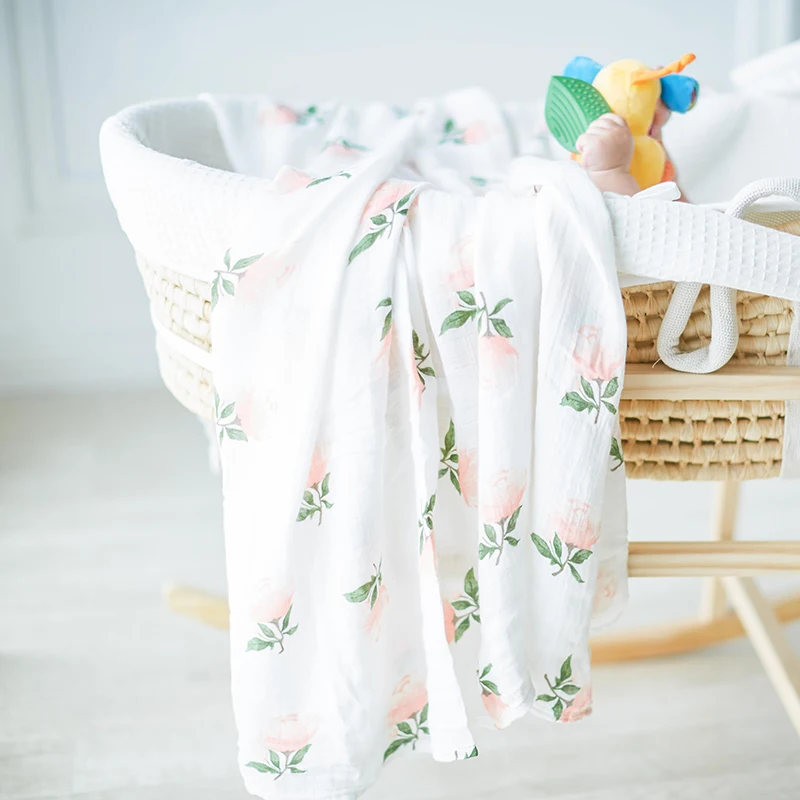 Baby Bath swaddle blanket cotton baby blankets newborn cartoon bath towel gauze Swaddling Breathable Printing BMT004