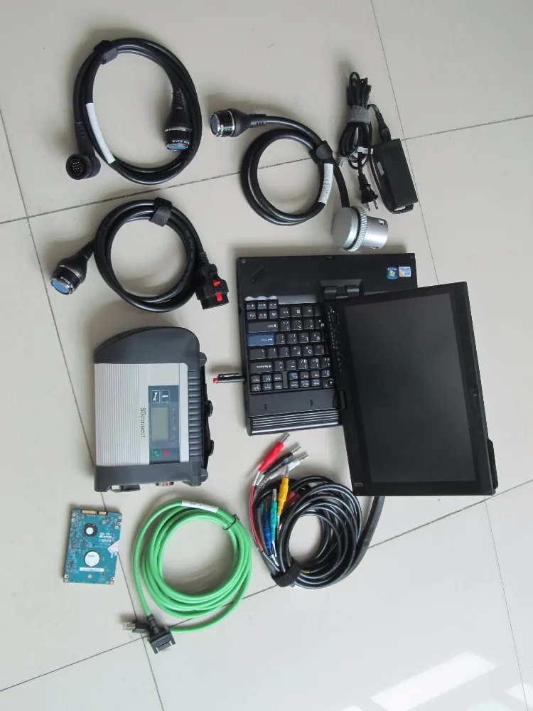 

Mb Sd Connect C4 Star Diagnosis With Laptop x200t Touch Screen Newest Software 320gb Hdd Full Set Ready to Use