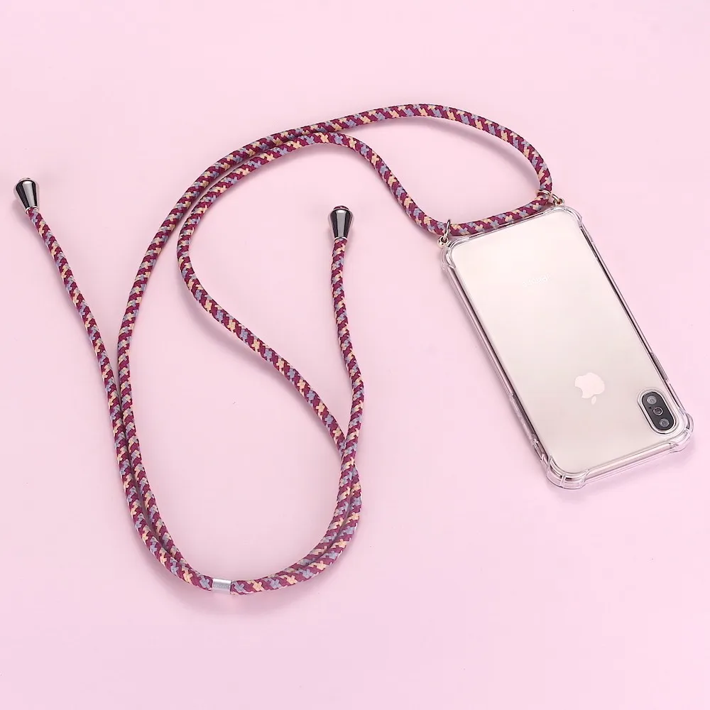 

Strap Cord Chain Phone Elegant Necklace Lanyard Mobile Phone Case for Carry Cover Case to Hang For iPhone XS Max XR X 7Plus