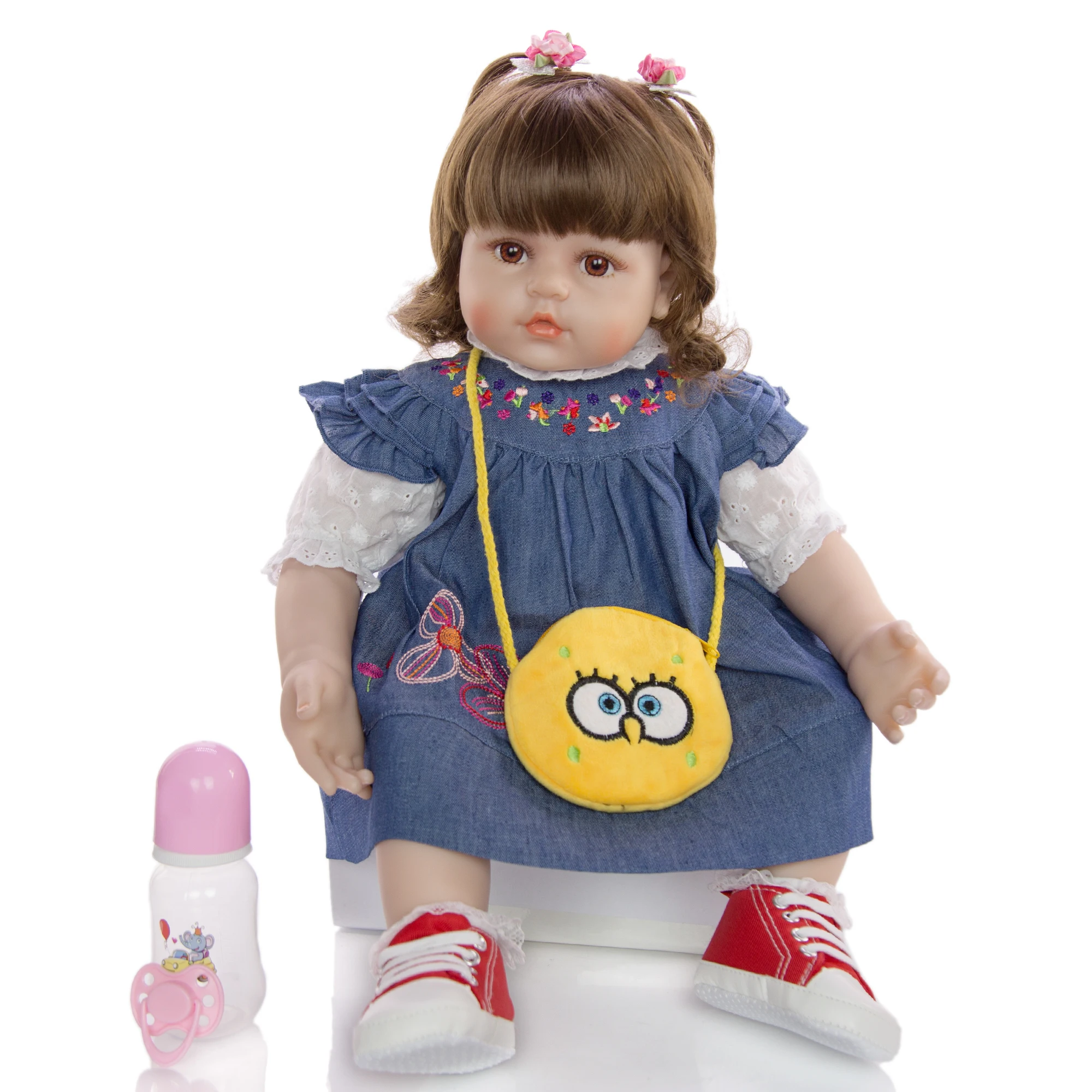 KEIUMI стильная силиконовая виниловая Кукла Reborn Baby 60 см Реалистичная кукла для