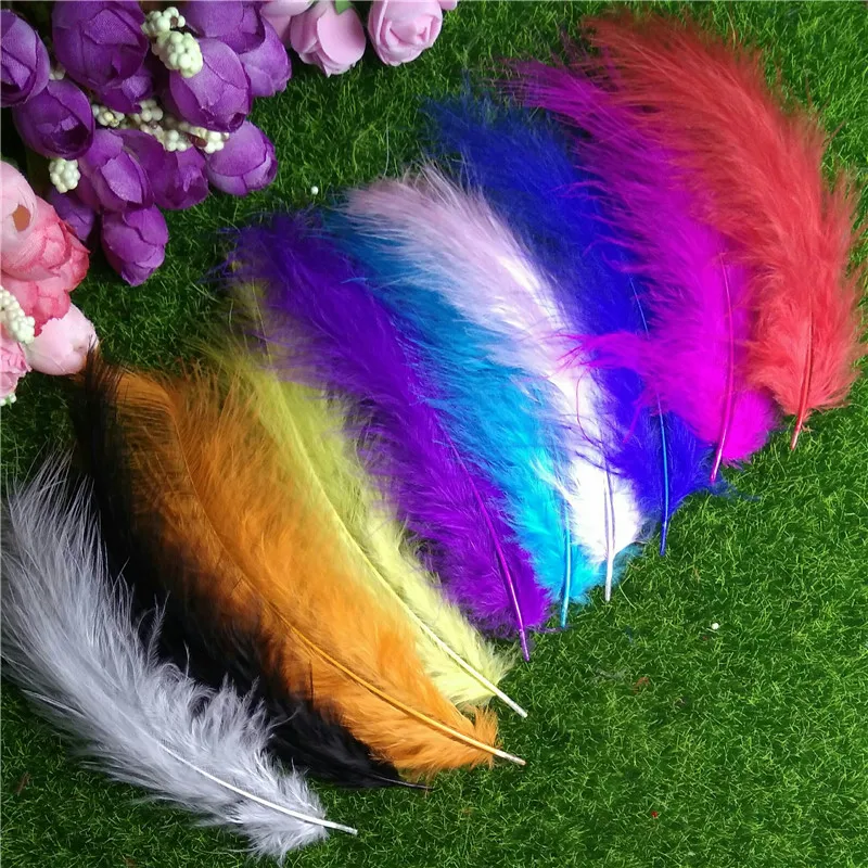 Dyed Natural Colourful turkey Feathers Fly Tying Bulk Feathers For