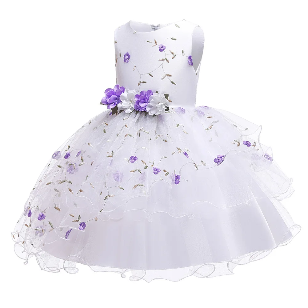 Платье с цветочным узором для девочек на свадьбу и вечеринку; летнее элегантное платье принцессы для девочек; Детские платья для девочек; костюм; детская одежда