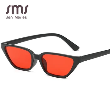 

Vintage Cat Eye Sunglasses Women 2019 Luxulry Brand Trend Small Frame Sun Glasses Personality Red Clear Lens Sexy Female Glasses