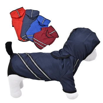 

New Style Pet Raincoat Dog Cat Waterproof Clothes Pattern Animal Suitable For Middle Large Dog Rainwear Solid Color