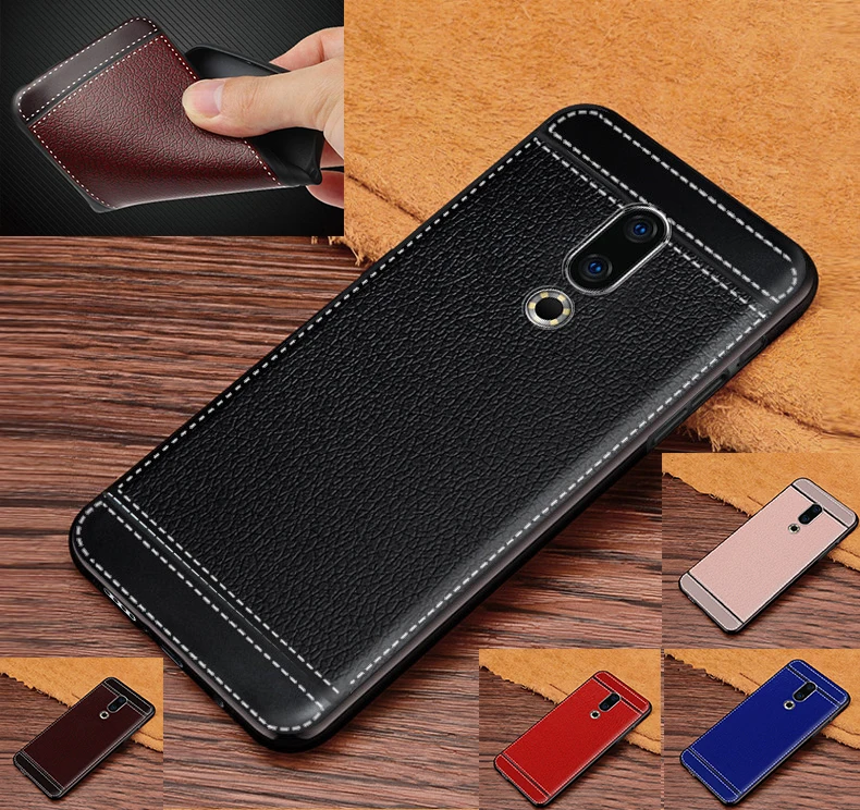 Кожаные чехлы для Meizu 16 чехол телефона глобальной версии 16th мягкий накладка из