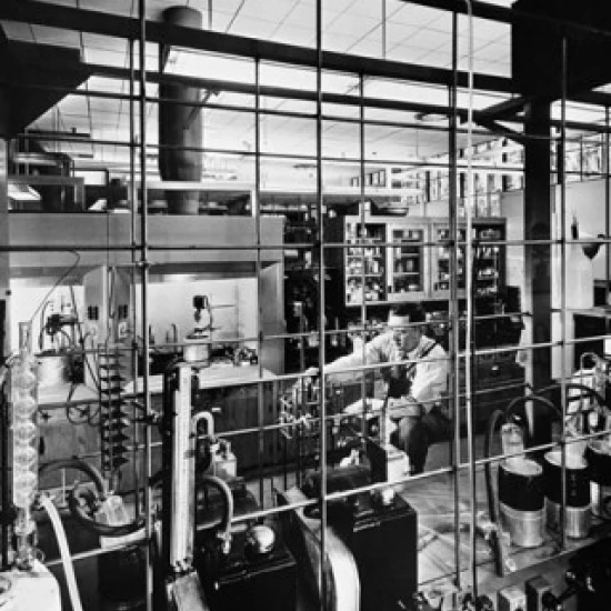 Scientist working in the physical research laboratory  Dow Chemical Company Poster Print (18 x 24)