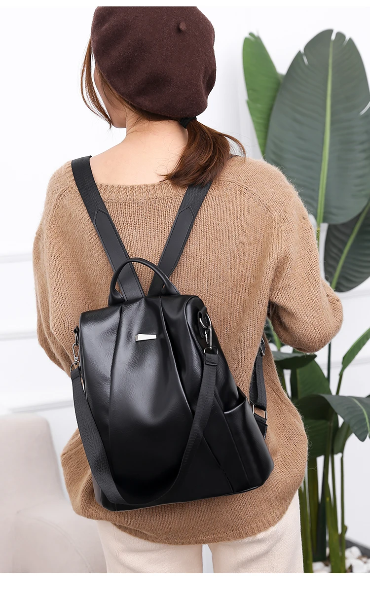 Новые модные повседневные pu женщин anti-theft рюкзак Высокое качество vintage Рюкзаки Женские большей емкости школьная сумка