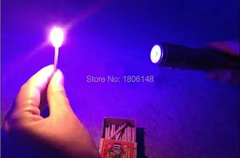 

445nm/447nm/450nm 200w 200000m Focusable Blue laser pointer Flashlight Burning star pointer torch Burn cigarette+5 star caps