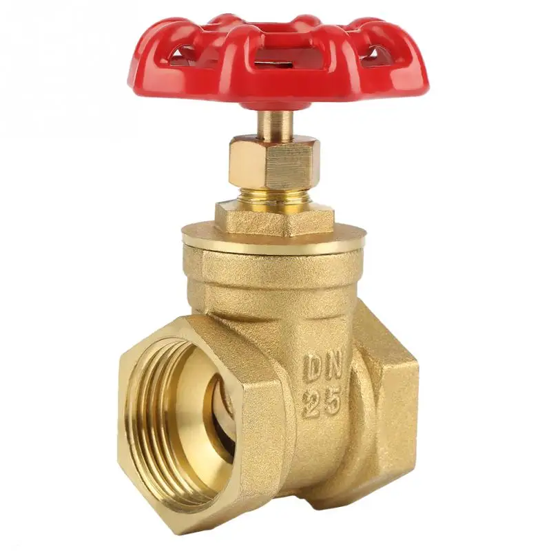 DN25 Brass Gate Valve Water Gate Valve BSPP G1 Sluice Valve 232PSI for