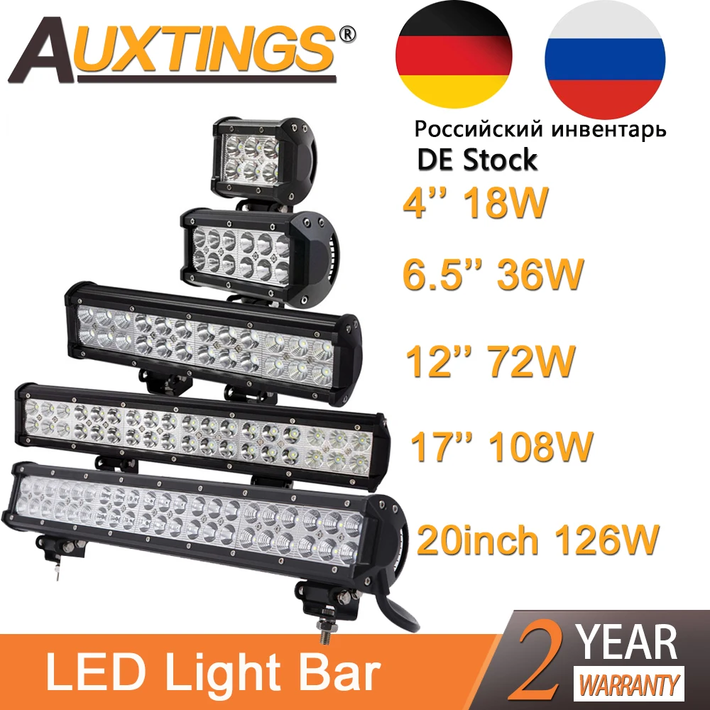 Auxtings 4'' 12'' 15'' 17'' 20'' inch offroad led light bar 12V 24V Spot Flood led Work Light for Jeep Car 4WD Truck 4x4 SUV ATV цена Auxtings 4'' 12'' 15'' 17'' 20'' inch offroad led light bar 12V 24V Spot Flood led Work Light for Jeep Car 4WD Truck 4x4 SUV ATV цены онлайн