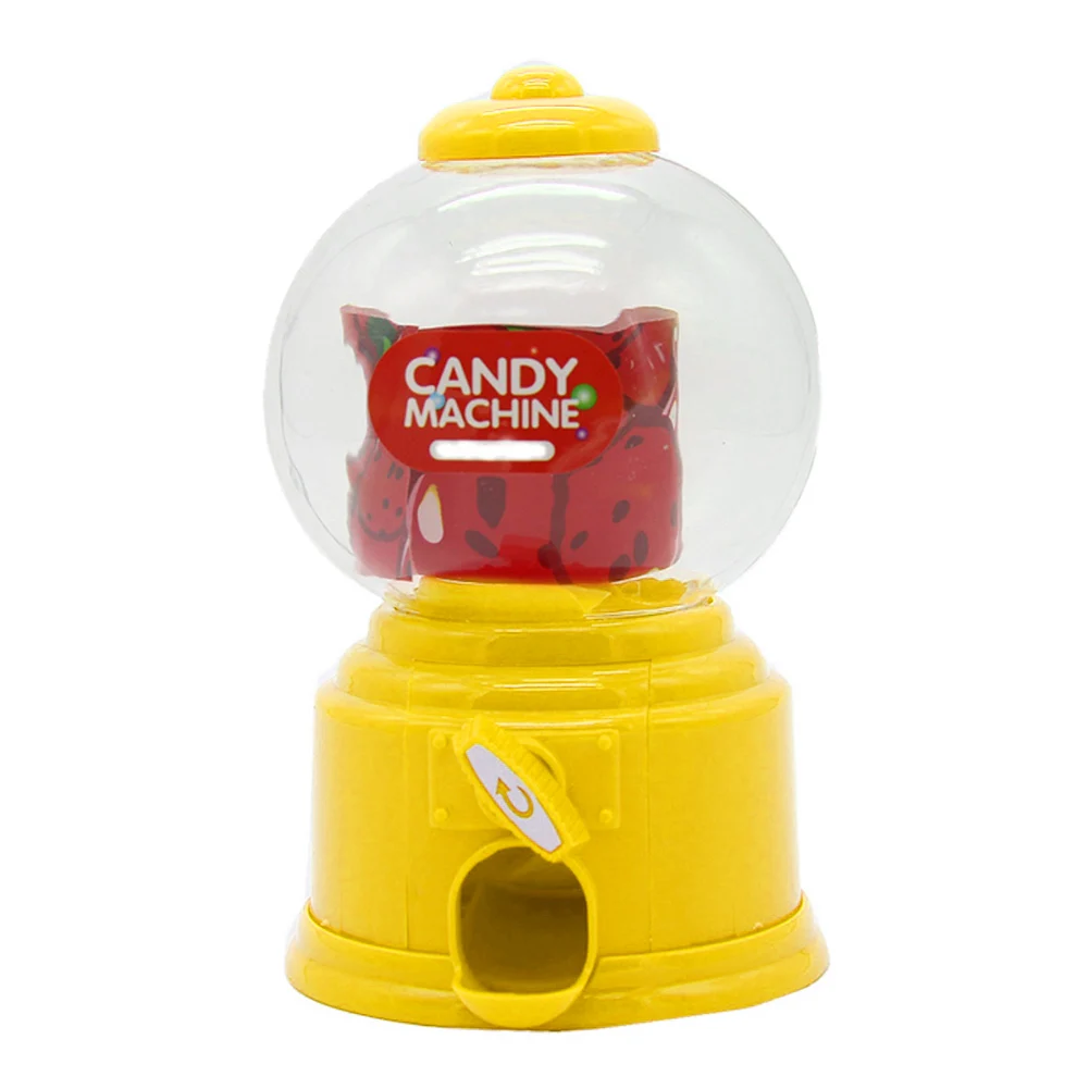 Креативная Милая Мини машина для конфет, пузырьковый диспенсер для мяча, банка для монет, детские игрушки, детский Подарочный диспенсер, коробка для бутылок - Цвет: Цвет: желтый