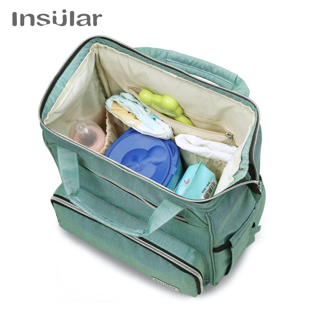 Insular Double Shoulders Large Capacity Backpack Multi-functional Waterproof Mummy Bag Mummy Travel Backpack Diaper Bag