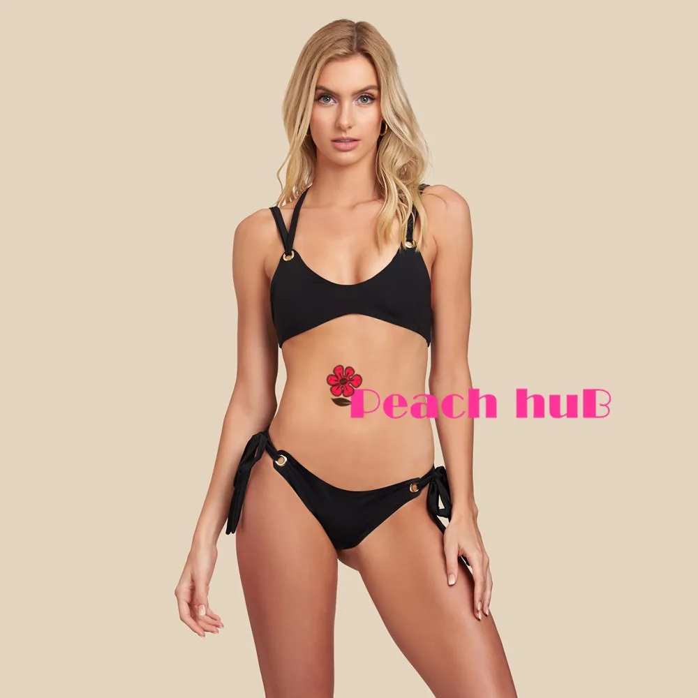 Bikinis Female 2019 Whole Swimsuit Black Women Swimwear Bikini Bandea Bralette Push Up Tankini Swimsuits Women Light Pink (2)