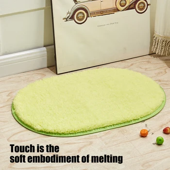 

SR 50*80CM Solid Color Soft Rug Plush Fabric Floor Carpet Balcony For Livingroom Rugs Bedroom Door Mat Baths Mat Toilet Mats