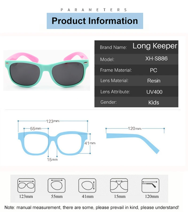 Поляризационные солнцезащитные очки для детей, мальчиков и девочек, детские солнцезащитные очки, безопасные очки, очки, прозрачное защитное стекло, UV400