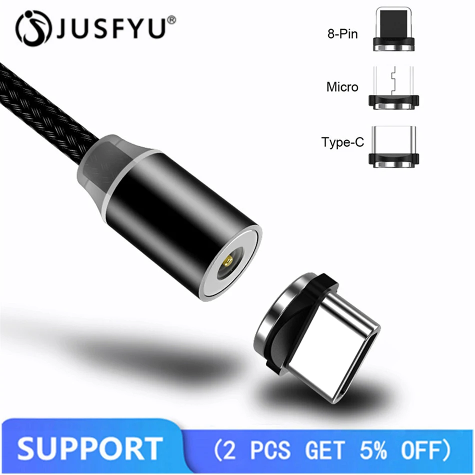 

1m Micro USB Cable Magnetic Cable 3A Fast Charge For iPhone X Type C Mobile Quick Charging Magnet Cord Dust Plug Phone Data Cord