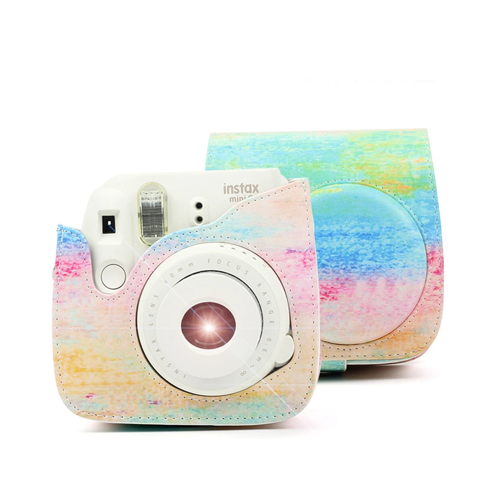 Недавно Фламинго Instax Mini 9 чехол PU сумка камера сумки с защитный ремень чехол для Fujifilm Instax Mini 8/8+/9