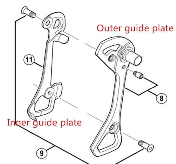 

Shimano original Rear Derailleur Repair Tool Inner Outer Guide Plate Baffle For UT 6800 6870
