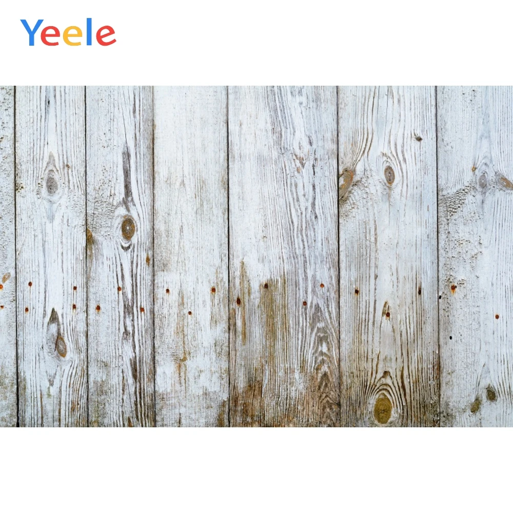 

Yeele Vintage White Wooden Board Backdrops Portrait Photography Background Customized Photographic Backdrop For Photo Studio