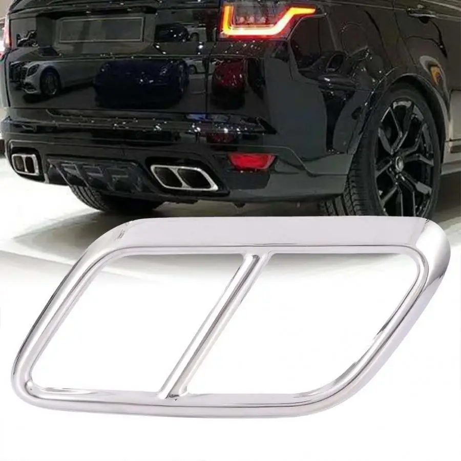 2Pcs Car Stainless Steel 4-Outlet Exhaust Tailpipe Cover Trim Fit for Range Rover 2017 accessories NEW | Автомобили и мотоциклы
