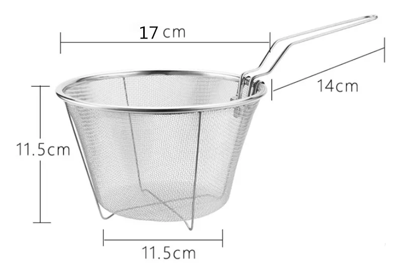 304 нержавеющая сталь фри корзина шеф-повара кухонный дуршлаг сетка для лапши пельменей ситечко для жарки жареная корзина инструмент для приготовления пищи