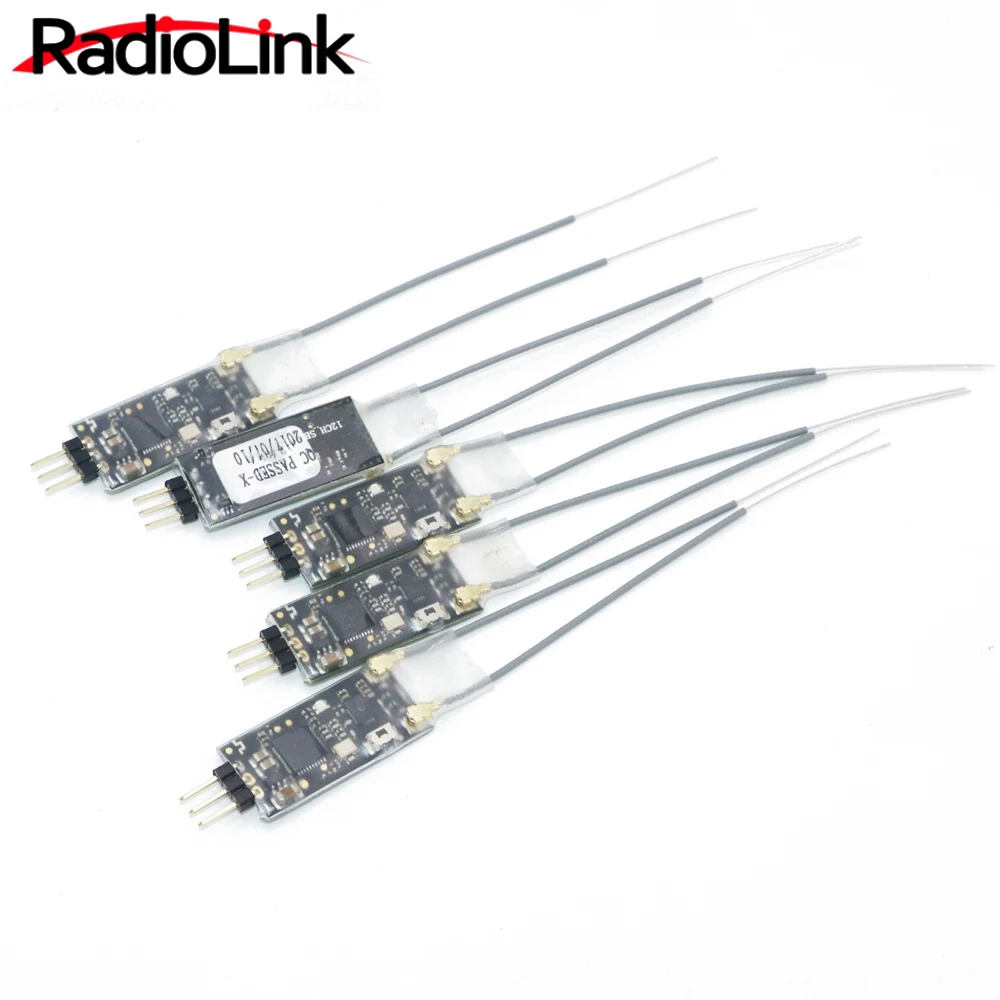 

5pcs/lot RadioLink R12DSM Dual Antenna Mini Receiver 12 Channel 2.4G AT9 AT9S AT10II