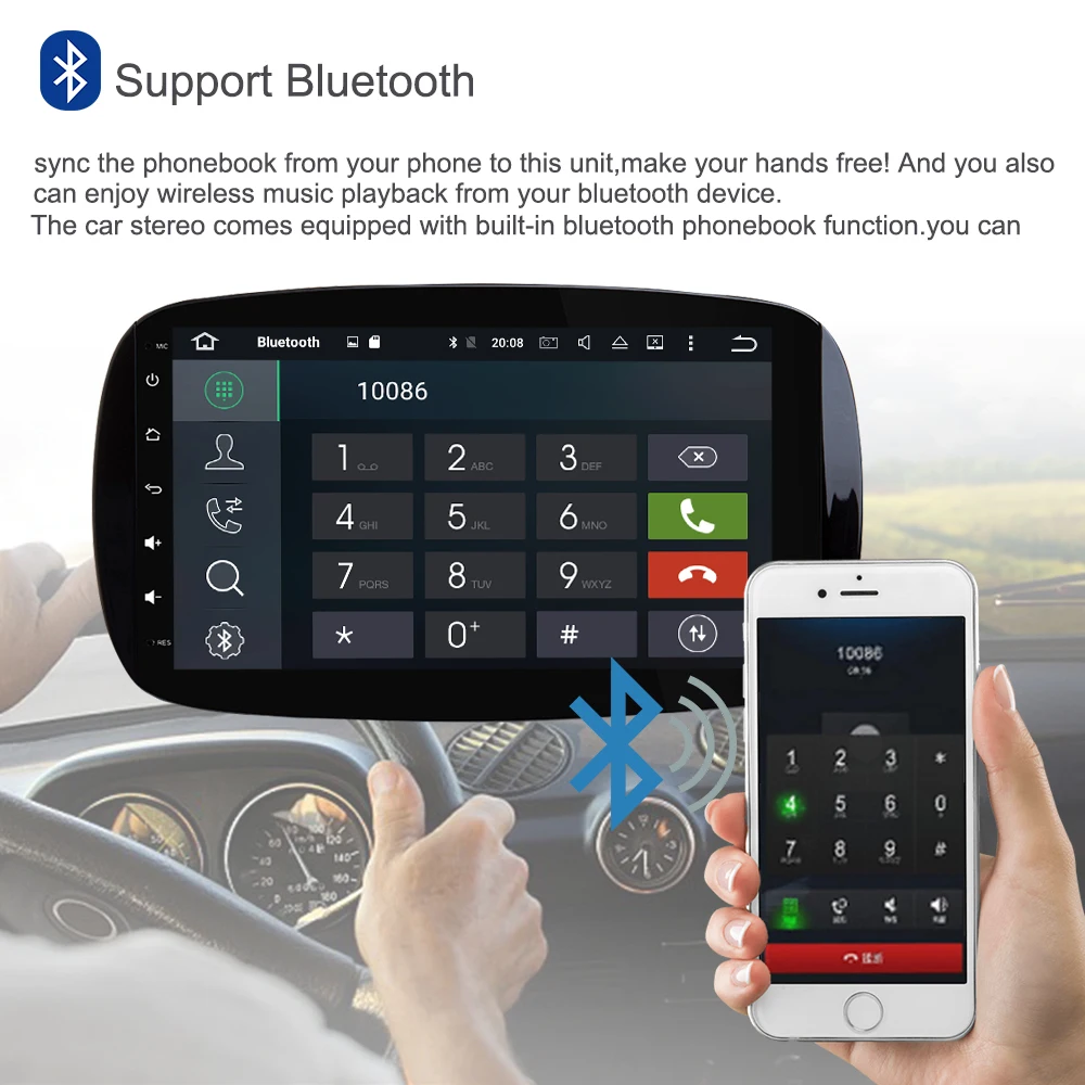 Поддержка Apple Carplay Android автомобильный радио gps мультимедийный плеер для Mercedes Benz Smart Fortwo C453 A453 W453- авто Navi