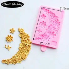 Новые формы 1 шт гирлянды Flower Border Lace силиконовая форма для помады декорирование тортов сахар формы для выпечки Форма для шоколада