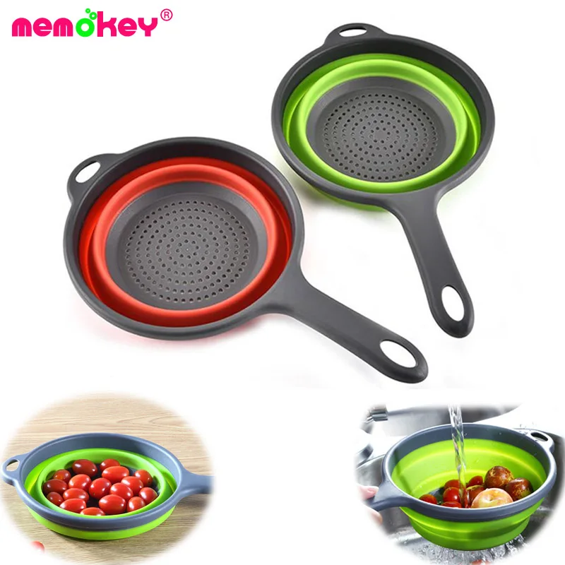 Handheld Fruit Colander Strainer Collapsible Skimmer Practical Vegetable with Long Handle for Straining F | Дом и сад