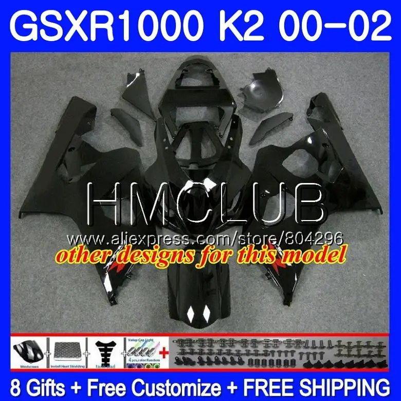 Корпус для SUZUKI GSXR 1000 GSX R1000 GSXR1000 00 01 02 31HM.11 K2 2000 2001 2002 обтекатель синий