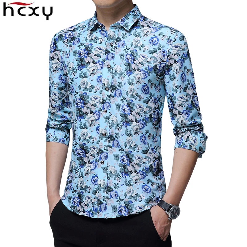 Floral Printed men dress shirts 