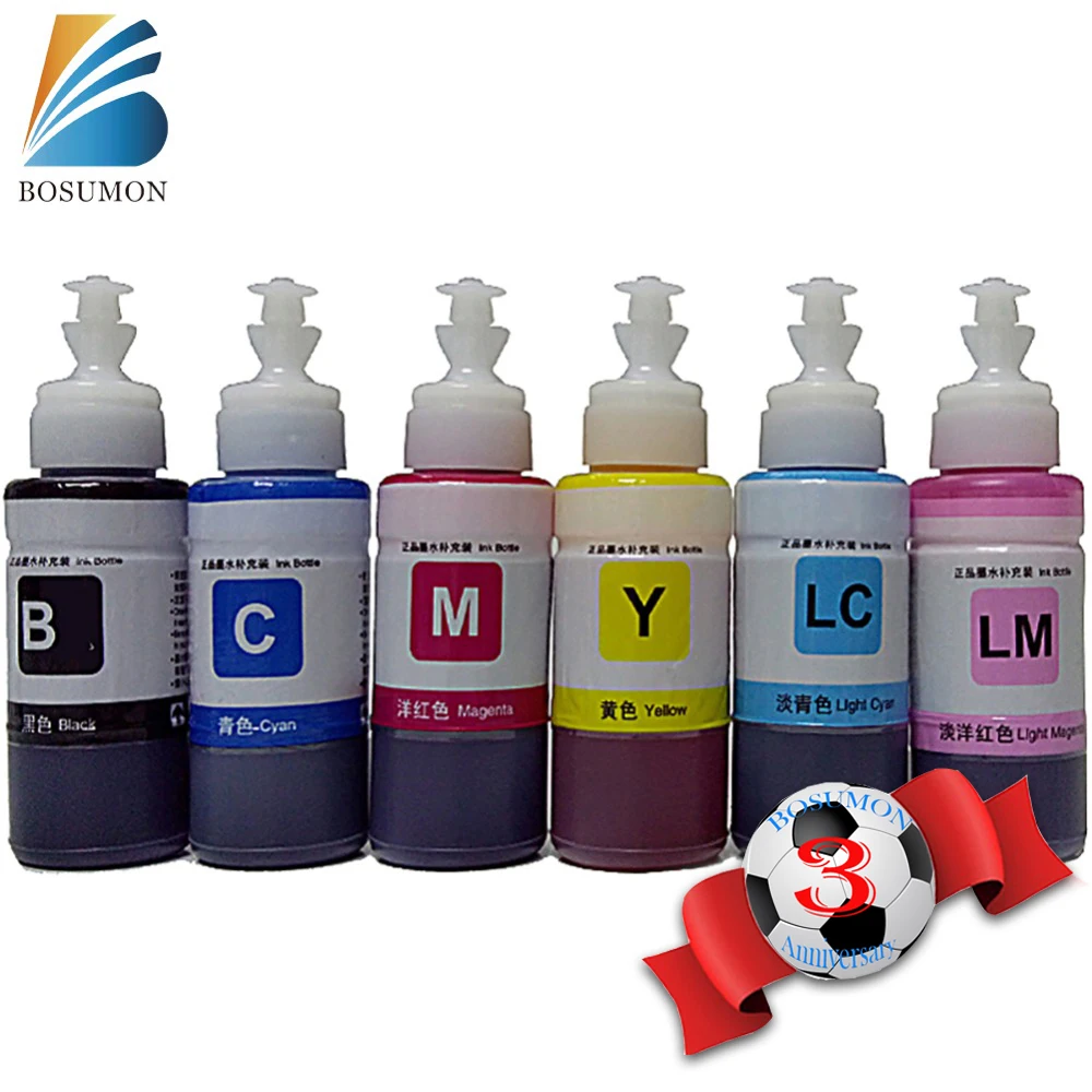 

6X70ML Ink For Epson R330 R230 R290 T50 R1390 R270 T0821 6-color printer ink filled ink