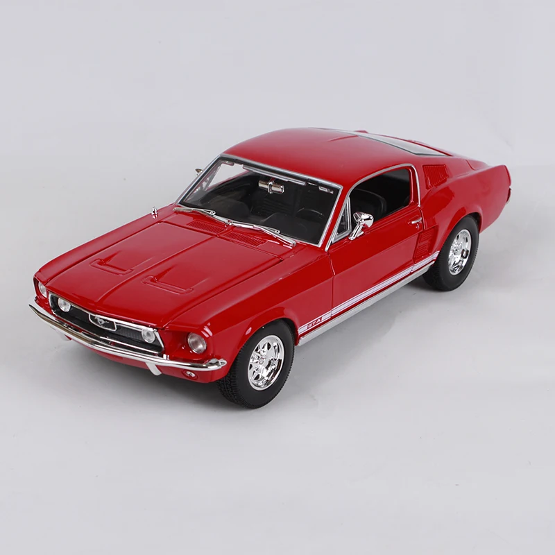 

Maisto 1:18 1967 ford mustang gta fastback red car diecast 260*100*75mm luxury vintage car toy model motorcar shape 31166